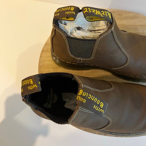 Dr. Martens Hardie II Brown Leather Chelsea Work Boots Unisex Size W11/M10 NEW - Picture 8 of 10